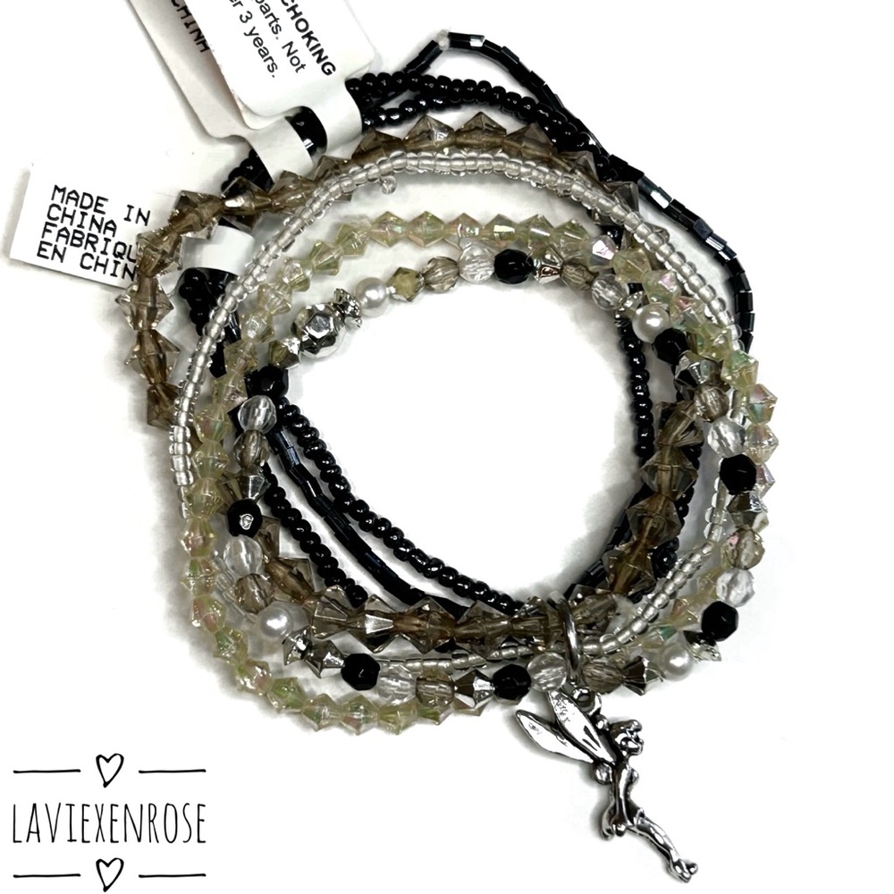 🆕 Tinkerbell Beaded Bracelet Stack